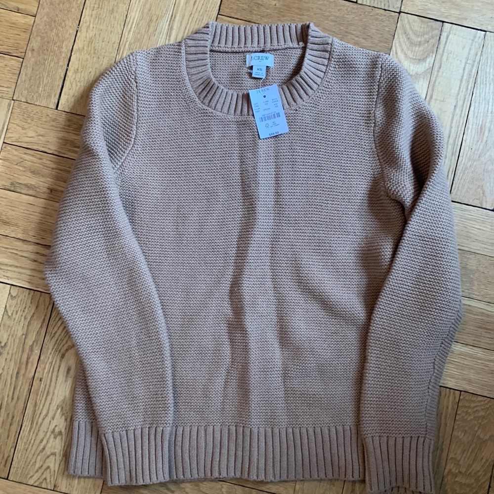 J. Crew Camel Knit Sweater NWT Size XS